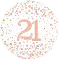 18" Sparkling Fizz 21st Birthday Foil Balloons