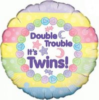 18" Double Trouble Its Twins Foil Balloons