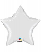 36" White Star Foil Balloon