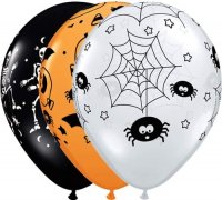 11" Halloween Spooky Assorted Latex Balloons 25pk