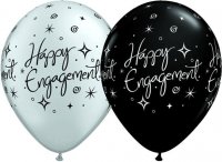 11" Engagement Elegant Sparkles Latex Balloons 25pk