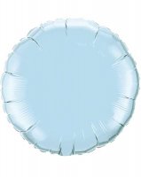 18" Pearl Light Blue Round Foil Balloon