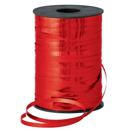 Metallic Red Curling Ribbons 250m - Click Image to Close
