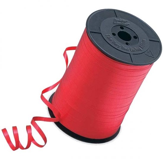 Red Curling Ribbons 500m - Click Image to Close