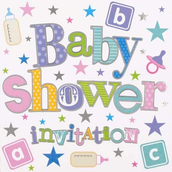 Baby Shower Invitation Cards 6pk - Click Image to Close