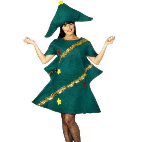 Adult Christmas Tree Fancy Dress Costumes - Click Image to Close