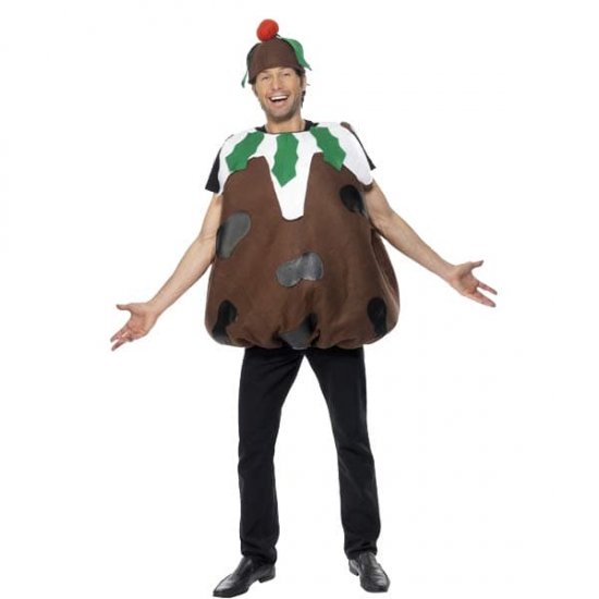Adult Christmas Pudding Fancy Dress Costumes - Click Image to Close
