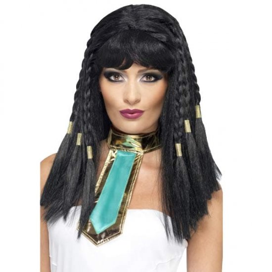 Cleopatra Braided Black Wig - Click Image to Close