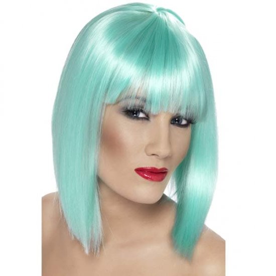 Neon Aqua Glam Wigs - Click Image to Close