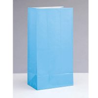 Baby Blue Paper Party Bag 12pk