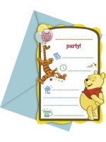 Winnie Sweet Party Invitations x6