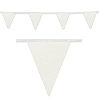 White Glitter Party Bunting