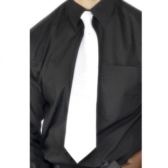 Deluxe White Gangster Tie - Click Image to Close