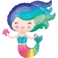 Colourful Mermaid Supershape Balloons