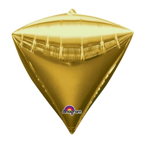 Gold Colour Diamondz Foil Balloon 3pk - Click Image to Close