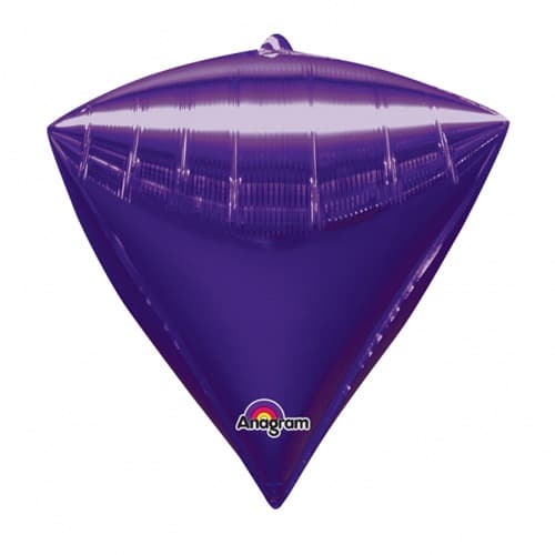 Purple Colour Diamondz Foil Balloon 3pk - Click Image to Close