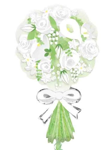 Bouquet For The Bride Supershape Balloons - Click Image to Close