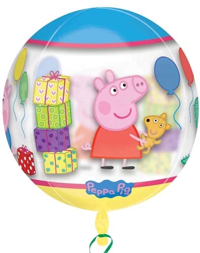 Peppa Pig Clear Orbz Balloons - Click Image to Close