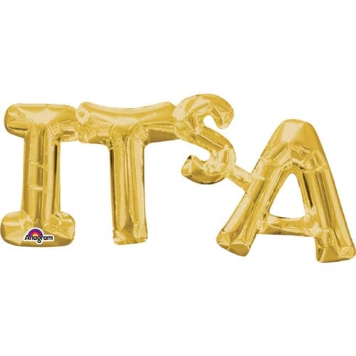 20" Its A Gold Air Filled Balloons Kit - Click Image to Close