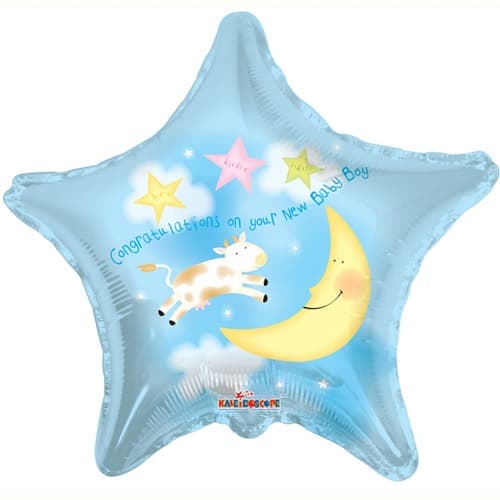 18" Congratulations New Baby Boy Foil Balloons - Click Image to Close