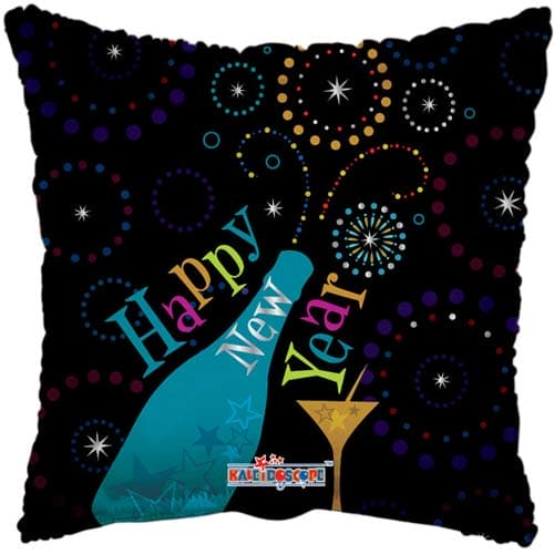 18" Happy New Year Foil Balloons - Click Image to Close