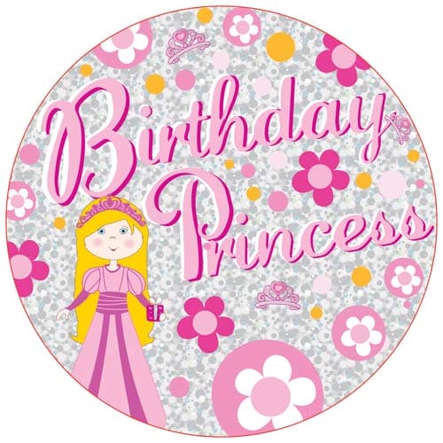 Birthday Princess Giant Party Badge - Click Image to Close