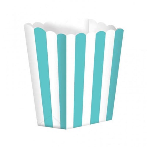 Robin Egg Blue Candy Buffet Popcorn Treat Boxes x5 - Click Image to Close