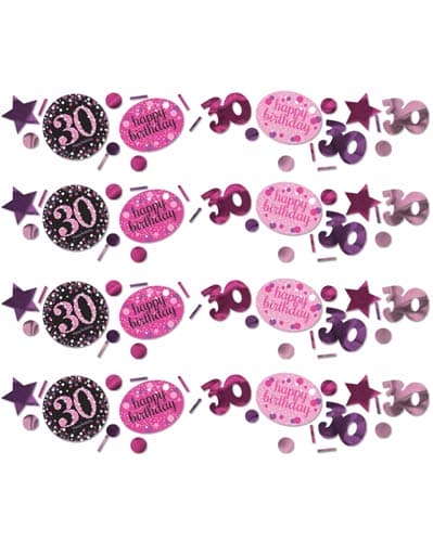 Pink Celebration 30th Confetti - Click Image to Close