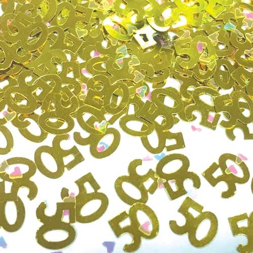50th Gold Confetti - Click Image to Close
