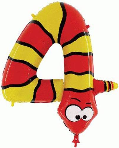 Oaktree Number 4 Snake Zooloons Balloons - Click Image to Close
