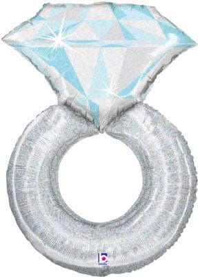 Platinum Wedding Ring Shape Balloons - Click Image to Close
