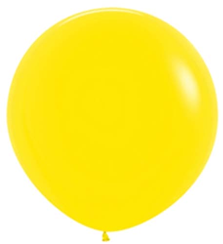 2ft Metallic Citrus Yellow Giant Latex Balloons - Click Image to Close