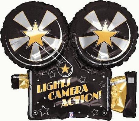 Lights Camera Action Supershape Balloons - Click Image to Close