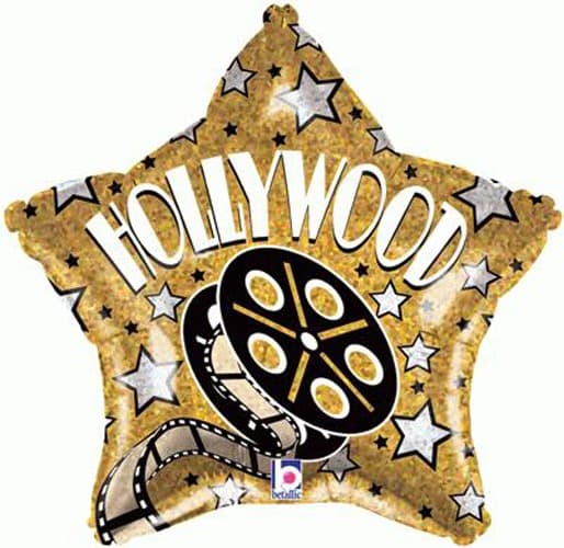 19" Hollywood Star Foil Balloons - Click Image to Close