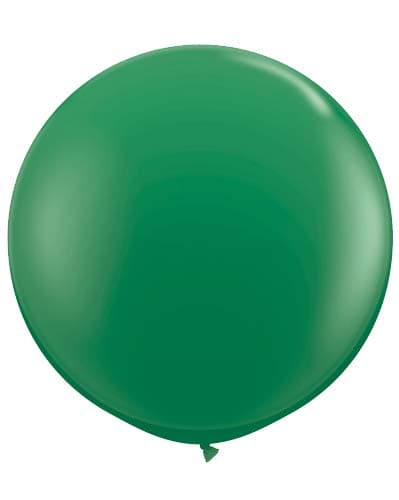 3ft Metallic Green Giant Latex Balloons - Click Image to Close