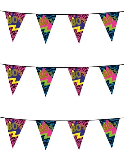 80s Party Bunting - Click Image to Close