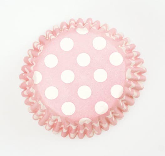 Pink Spot Baking Cases x54 - Click Image to Close
