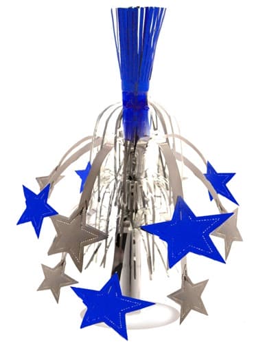 Silver And Blue Star Fountain Decoration - Click Image to Close