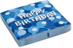 Happy Birthday Blue Sparkle Napkins x20