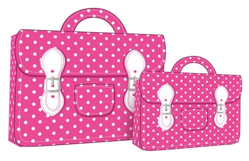 Polka Dot Satchel Shopper Gift Bags - Click Image to Close
