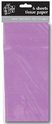 Lilac Tissue Paper x6 Sheets - Click Image to Close