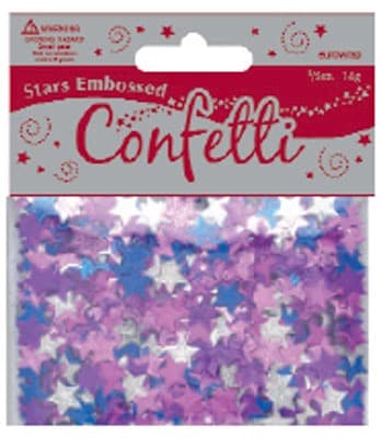 Embossed Star Confetti - Click Image to Close
