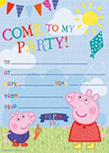 Pepper Pig Party Invitations x20 - Click Image to Close