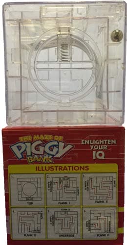 Maze Piggy Bank - Click Image to Close