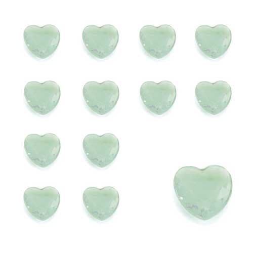 Apple Heart Shaped Diamantes - Click Image to Close