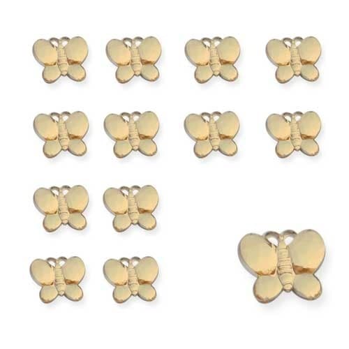 Gold Butterfly Shaped Diamantes - Click Image to Close