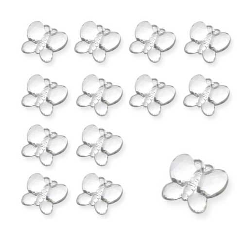 Silver Butterfly Shaped Diamantes - Click Image to Close