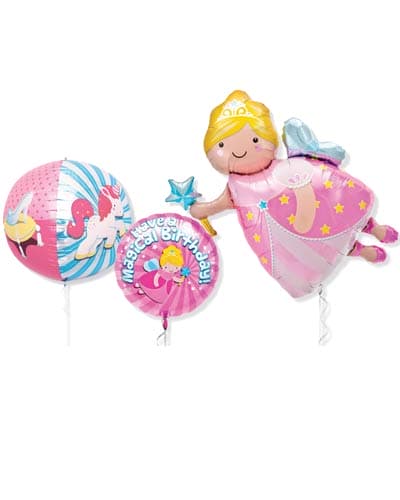 Princess Birthday Balloon Bouquet - Click Image to Close