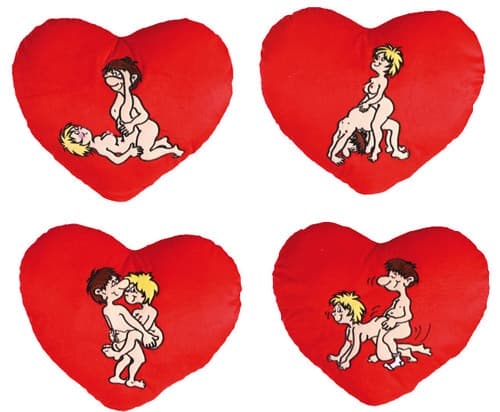 Kama Sutra Heart Shaped Pillow - Click Image to Close