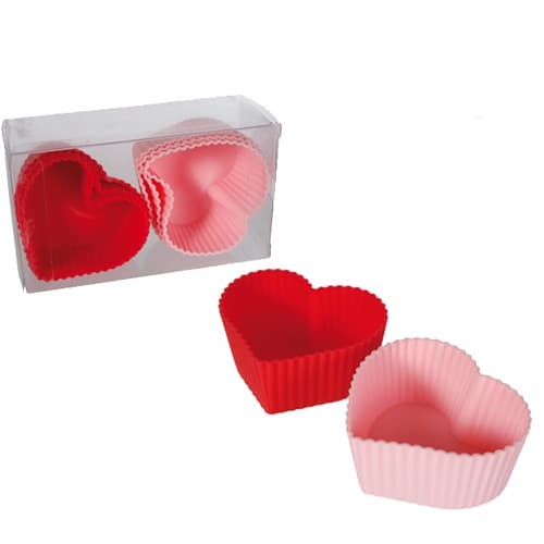 Silicone Heart Cup Cake Holders - Click Image to Close